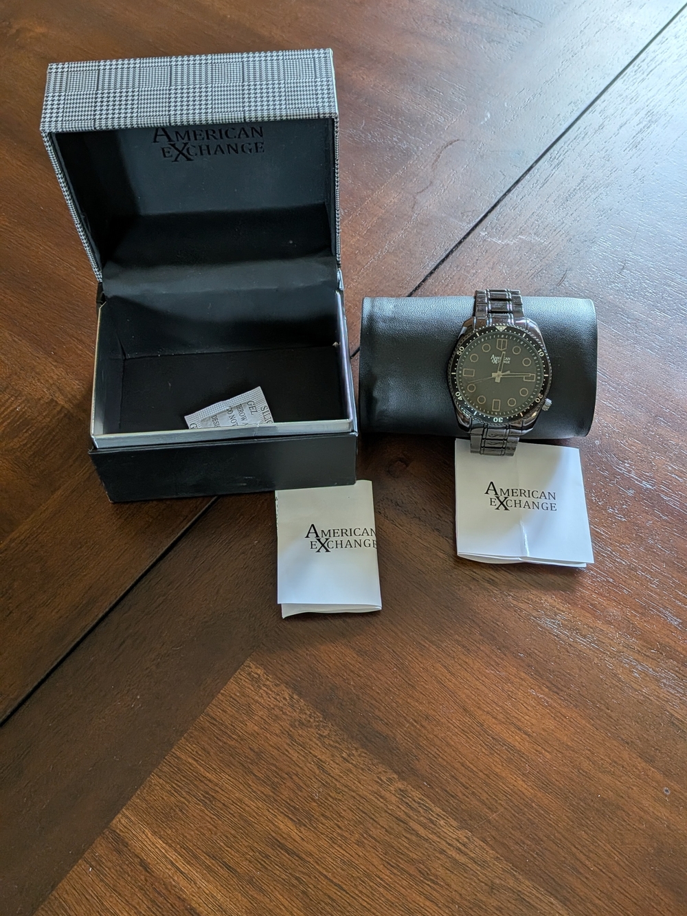 American Exchange Men's Gunmetal Stainless Steel Watch